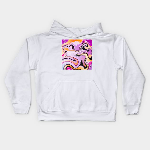 Colorful Marble Inkscape Kids Hoodie by TheSkullArmy